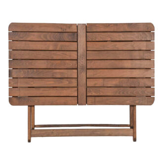 Alternative view of Τραπέζι Retto pakoworld μασίφ ξύλο οξιάς καρυδί εμποτισμού 140x80x76εκ