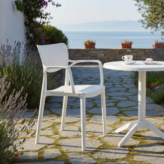 Alternative view of Πολυθρόνα Frontline pakoworld PP λευκό