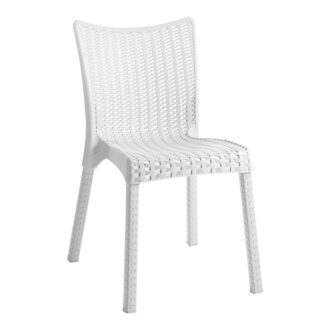 Alternative view of Τραπεζαρία Icon-Confident pakoworld σετ 3τεμ PP σε λευκή απόχρωση