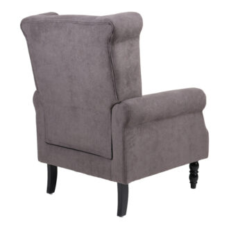 Alternative view of Πολυθρόνα Piore pakoworld ανθρακί ύφασμα και πόδι rubberwood σε μαύρη απόχρωση 77x80x106εκ