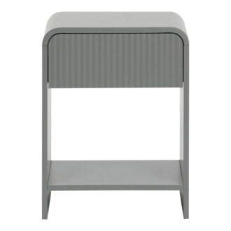 Alternative view of Κομοδίνο Lemperto pakoworld MDF σε γκρι απόχρωση 40x40x53εκ