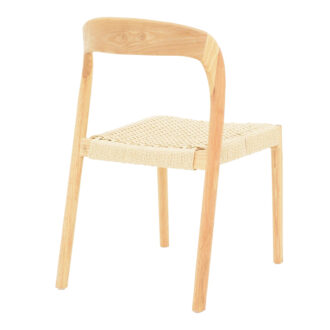 Alternative view of Καρέκλα Tavrine pakoworld σχοινί-rubberwood σε φυσική απόχρωση 47x59x78εκ