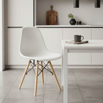 Alternative view of Καρέκλα Julita pakoworld PP λευκό-φυσικό πόδι 46x50x82εκ