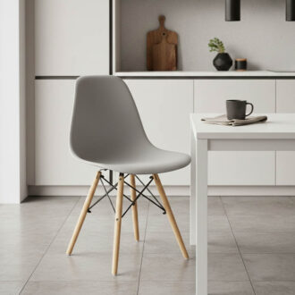 Alternative view of Καρέκλα Julita pakoworld PP γκρι-φυσικό πόδι 46x50x82εκ