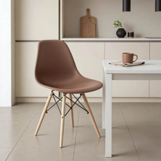 Alternative view of Καρέκλα Julita pakoworld PP καφέ-φυσικό πόδι 46x50x82εκ