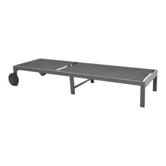 Alternative view of Ξαπλώστρα Mailo pakoworld ανθρακί αλουμίνιο και textilene σε μαύρη απόχρωση 71x206x30εκ