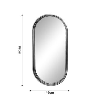 Alternative view of Καθρέπτης Olympon Inart χρυσό μέταλλο 49x5x99εκ