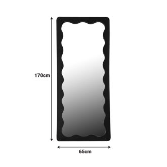 Alternative view of Καθρέπτης Werdy Inart ξύλο σε λευκή απόχρωση 65x2.4x170εκ