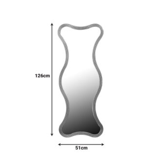 Alternative view of Καθρέπτης Boulen Inart μέταλλο σε χρυσή απόχρωση 51x2x126εκ