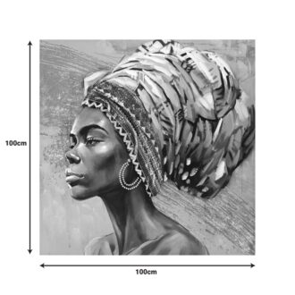 Alternative view of Πίνακας σε καμβά Africana I 3D Inart 100x3x100εκ