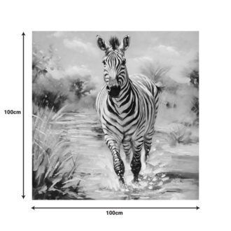 Alternative view of Πίνακας σε καμβά Zebrero Inart 100x3x100εκ