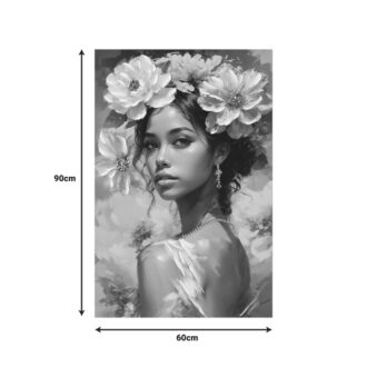 Alternative view of Πίνακας σε καμβά Lilibet Ι 3D Inart 60x2.5x90εκ