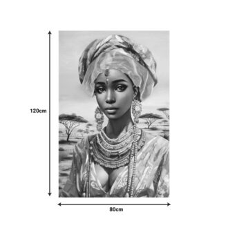 Alternative view of Πίνακας σε καμβά Zerbera I 3D Inart 80x3x120εκ