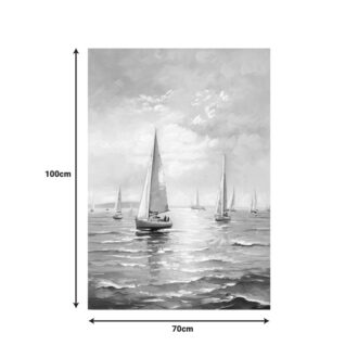 Alternative view of Πίνακας σε καμβά Sailsy I Inart 70x3x100εκ