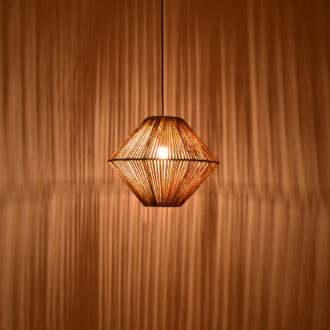 Alternative view of Φωτιστικό οροφής Palmo Inart Ε27 rope σε φυσική απόχρωση Φ40x32εκ