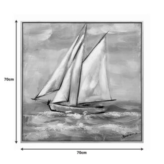 Alternative view of Πίνακας σε καμβά Siedo Inart με πλαίσιο 70x3.5x70εκ