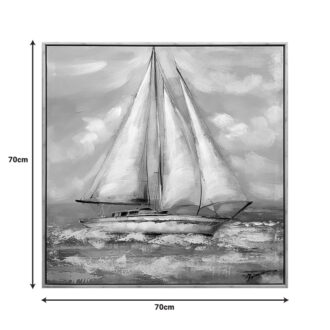 Alternative view of Πίνακας σε καμβά Siedo I Inart με πλαίσιο 70x3.5x70εκ