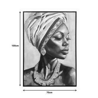 Alternative view of Πίνακας σε καμβά Zaira Inart με πλαίσιο 70x3.5x100εκ