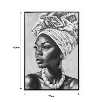 Alternative view of Πίνακας σε καμβά Zaira Ι Inart με πλαίσιο 70x3.5x100εκ