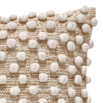 Alternative view of Μαξιλάρι Finne Inart βαμβακερό σε μπεζ απόχρωση 45x45εκ