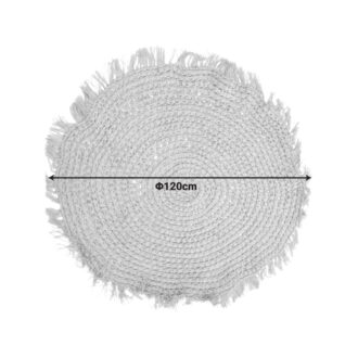 Alternative view of Χαλί Mibre Inart γιούτα σε φυσική απόχρωση Φ120x1εκ