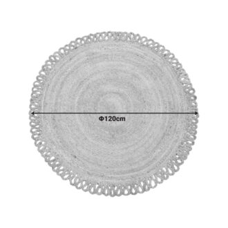 Alternative view of Χαλί Prejo Inart γιούτα σε φυσική απόχρωση Φ120x1εκ