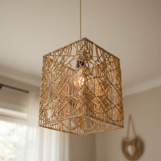 Alternative view of Φωτιστικό οροφής Dorotan Inart E27 φυσικό 30x27x110εκ