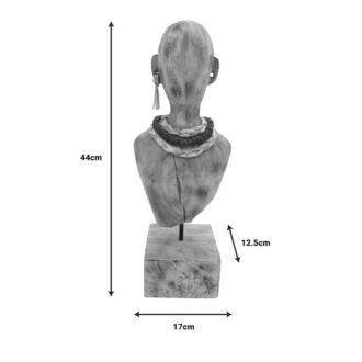 Alternative view of Προτομή Ebia I Inart μάνγκο ξύλο-μέταλλο σε φυσική απόχρωση 17x12.5x44εκ