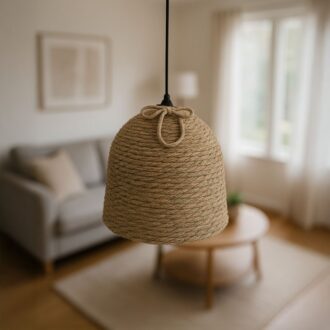 Alternative view of Φωτιστικό οροφής Lamper Inart ψάθινο φυσικό Φ34x87εκ