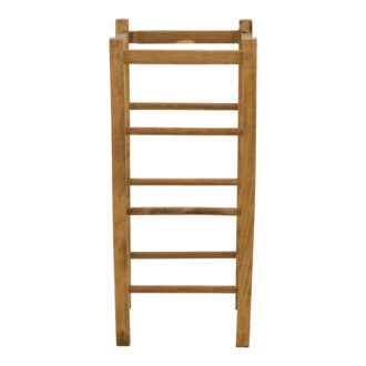 Alternative view of Σκαμπό καφενείου χωρίς πλάτη Bodier pakoworld καρυδί ξύλο 35x35x78εκ