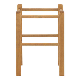 Alternative view of Σκαμπό καφενείου Oligor pakoworld μασίφ ξύλο οξιάς λούστρο καρυδί 34x34x47εκ