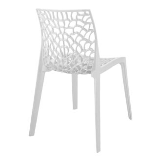 Alternative view of Καρέκλα στοιβαζόμενη Hush pakoworld pp σε λευκή απόχρωση 41x53x80.5εκ