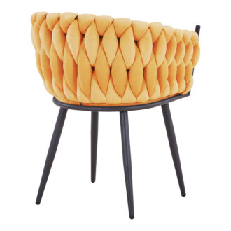Alternative view of Πολυθρόνα Vivian pakoworld κίτρινο βελούδο-πόδι μαύρο μέταλλο 61x55x80εκ