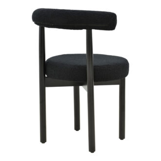 Alternative view of Καρέκλα Fenza pakoworld μαύρο μπουκλέ ύφασμα-πόδι ξύλο οξιάς σε μαύρη απόχρωση 60x54x75εκ