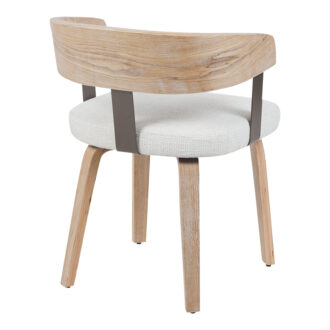 Alternative view of Πολυθρόνα Anesy pakoworld μέταλλο-ξύλο με ύφασμα σε μπεζ απόχρωση 53.5x51x72εκ