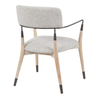 Alternative view of Πολυθρόνα Sentana pakoworld μέταλλο-ξύλο και ύφασμα σε μπεζ-καφέ απόχρωση 56.5x56x79εκ