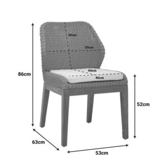 Alternative view of Καρέκλα Swinton pakoworld σκελετός αλουμινίου με teak πόδι σε φυσική απόχρωση και pe rattan 53x63x86εκ
