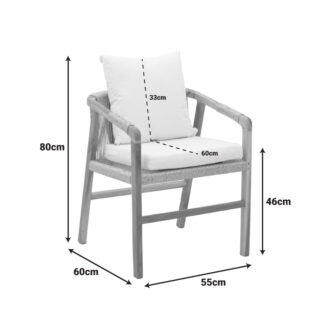 Alternative view of Πολυθρόνα Cuerda pakoworld σκελετός teak ξύλο με pe σχοινί σε φυσική απόχρωση 55x60x80εκ