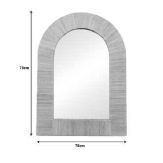 Alternative view of Καθρέπτης Koin Inart μπανάνα ξύλο σε φυσική απόχρωση 78x78x8εκ