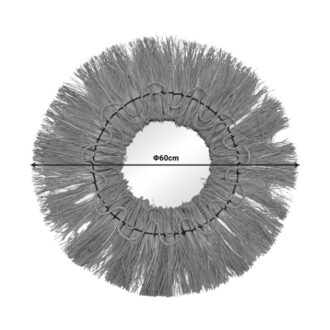 Alternative view of Καθρέπτης Apler Inart mendong σε φυσική απόχρωση Φ60x6εκ