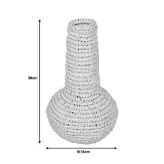 Alternative view of Βάζο Sannery Inart sisal σε φυσική απόχρωση Φ18x30εκ