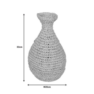 Alternative view of Βάζο Sannery I Inart sisal σε φυσική απόχρωση Φ20x32εκ