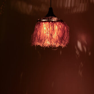 Alternative view of Φωτιστικό οροφής Sermene Inart sisal σε φυσικό-μαύρο χρώμα Φ32x45εκ