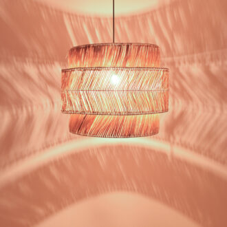 Alternative view of Φωτιστικό οροφής Zeniole Inart abaca σε φυσικό χρώμα Φ60x50εκ