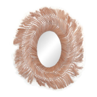 Alternative view of Καθρέπτης Tolle Inart abaca σε φυσικό χρώμα 65x85x17εκ