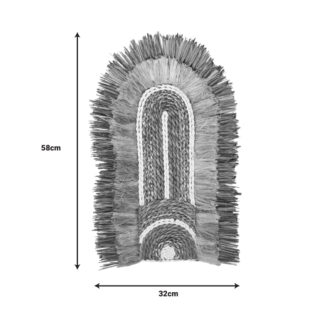 Alternative view of Διακοσμητικό τοίχου Earsy Inart seagrass σε φυσικό χρώμα 58x32x8εκ