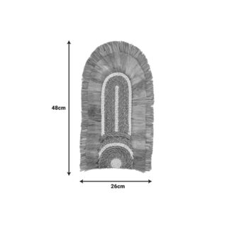 Alternative view of Διακοσμητικό τοίχου Earsy I Inart seagrass σε φυσικό χρώμα 48x26x8εκ