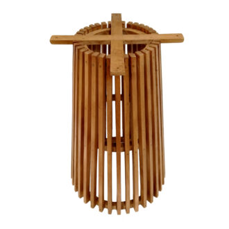 Alternative view of Βάση τραπεζιού μπαρ εσωτερικού χώρου Galy pakoworld mindi ξύλο σε φυσική απόχρωση Φ60x90εκ