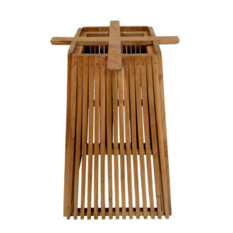 Alternative view of Βάση τραπεζιού μπαρ εσωτερικού χώρου Darius pakoworld mindi ξύλο σε φυσική απόχρωση 60x60x90εκ