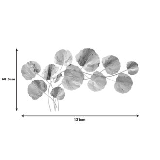 Alternative view of Διακοσμητικό τοίχου Fleur Inart μέταλλο σε χρυσή απόχρωση131x68.5x6εκ